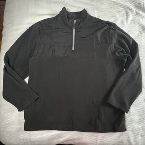 PGA Tour Men's Fleece Long Sleeve Jacket Size XL Black 1/4 Zip Pullover‎ Golf